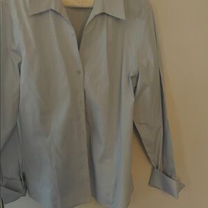 Jones New York Sky Blue Long Sleeve Shirt